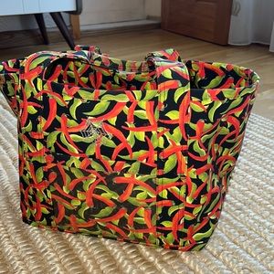 Charlotte Olympia large printed canvas tote bag